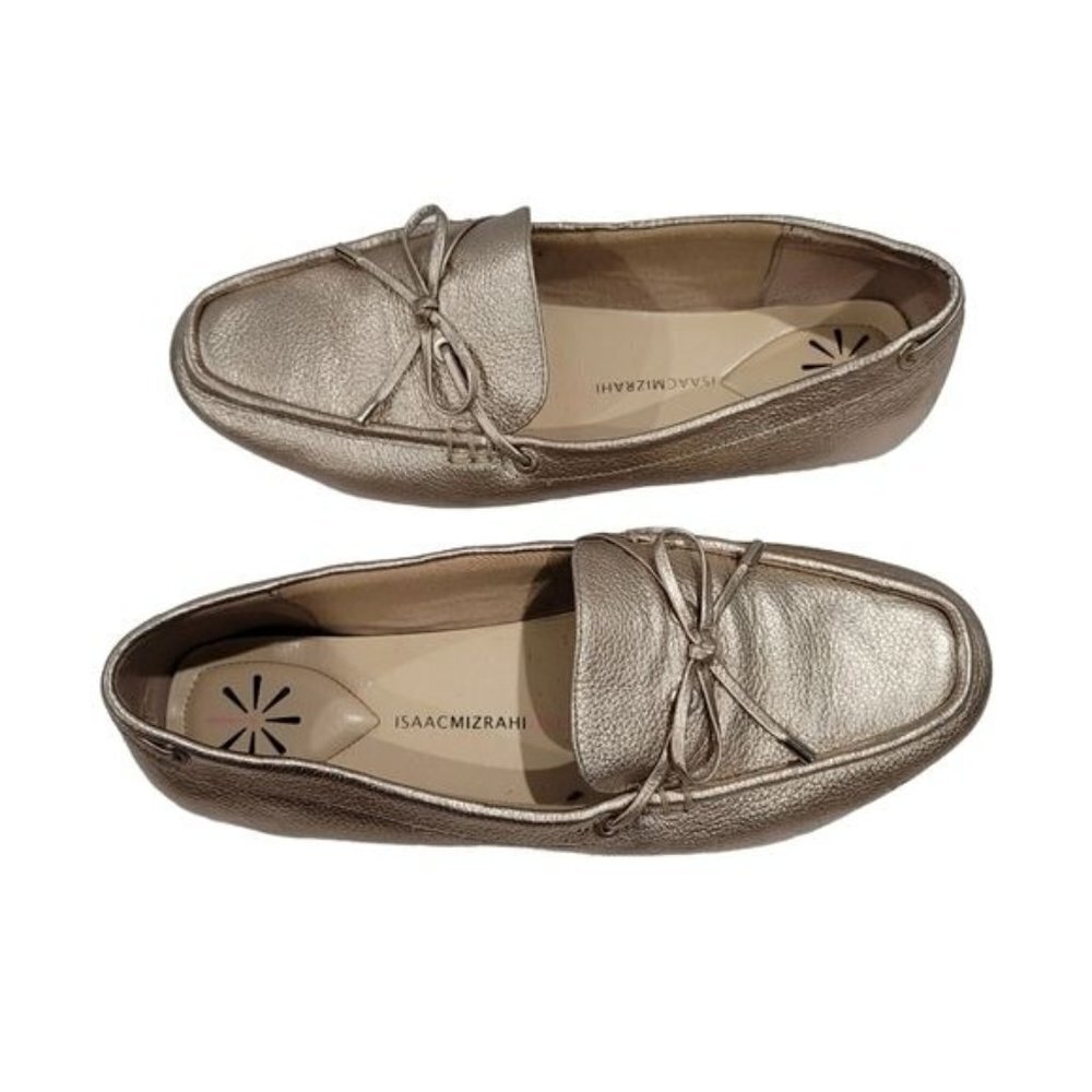 Isaac Misrahi Anabell Gold Loafers Size 9.5 M